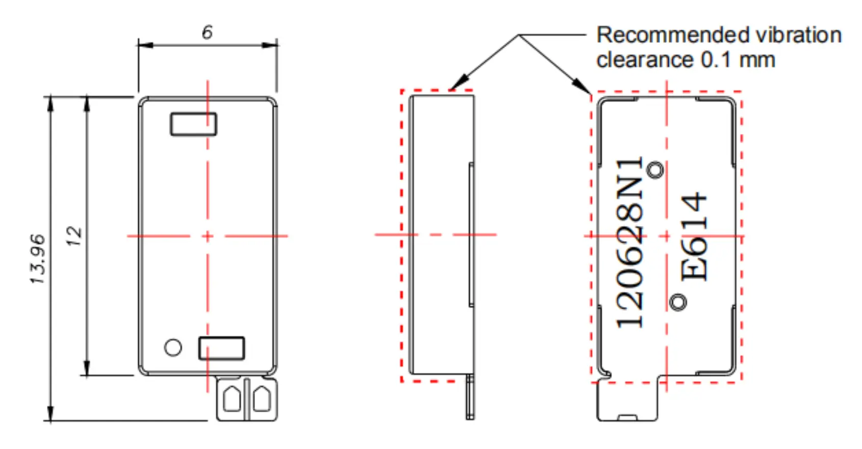 0612 lra vibration motor drawing