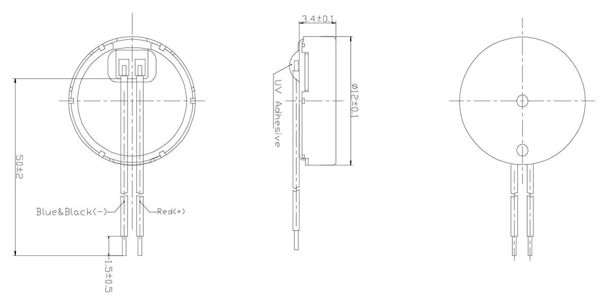 12mm BLDC Brushless Vibration Motor - 3mm Type Model TSL-WS1234