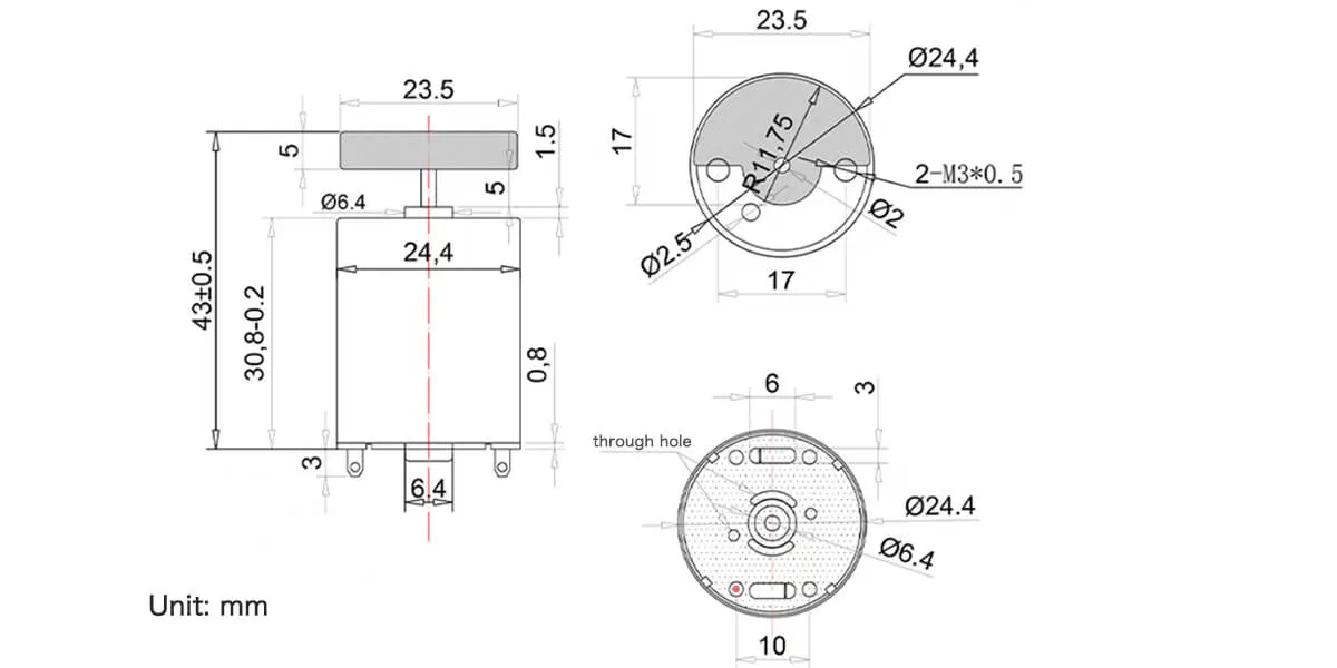 TSL-SH370-FS-single-vibrate-head-motor