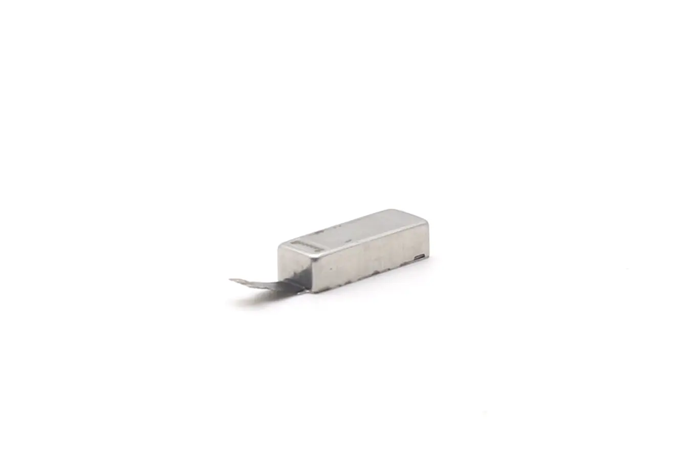 Opposite rear perspective of the TSL-ELV451230 linear vibration motor metallic body