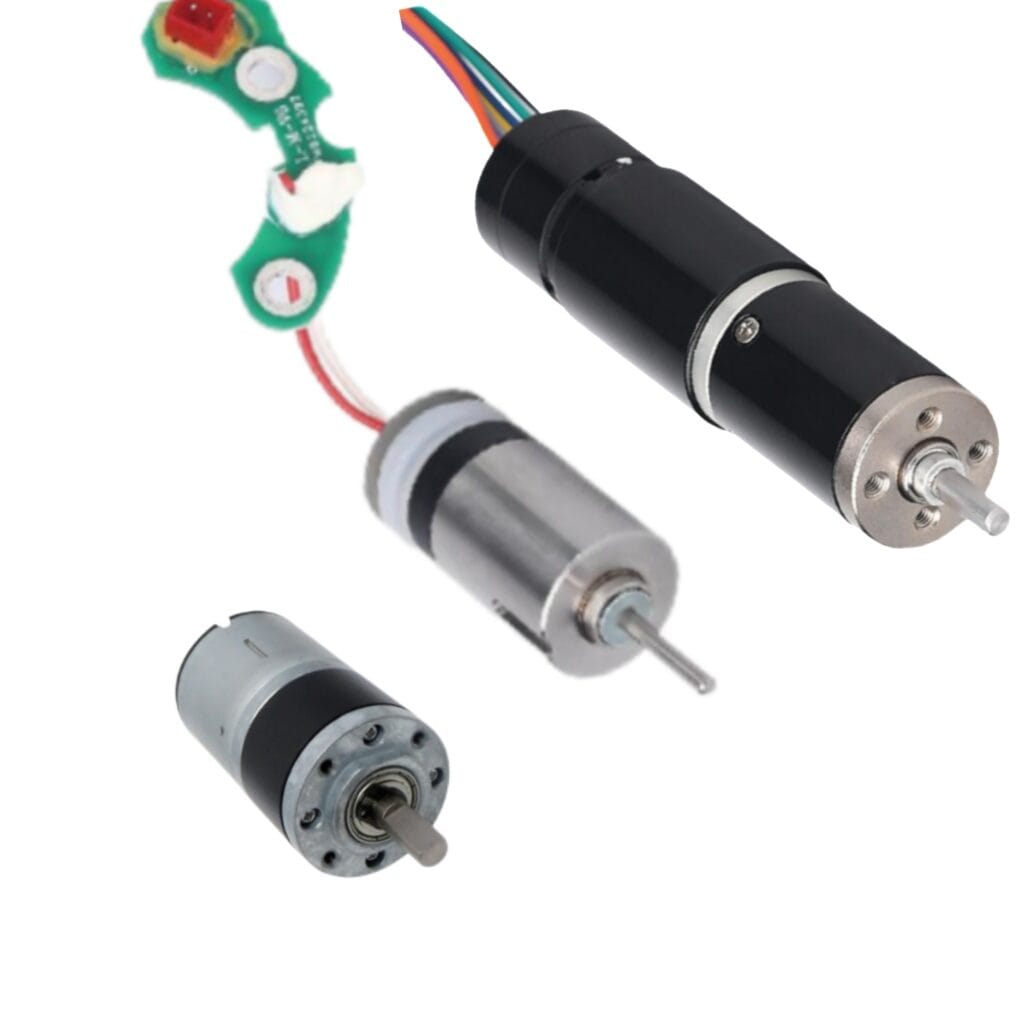 dc gear motor ron core coreless and brushless construction