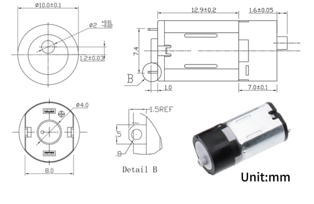 10mm planetary gear motor tsl 10gp m10 drawing2
