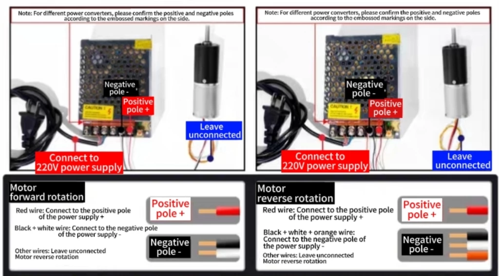 24mm brushless planetary gear motor model tsl ga24y 2430 connection method
