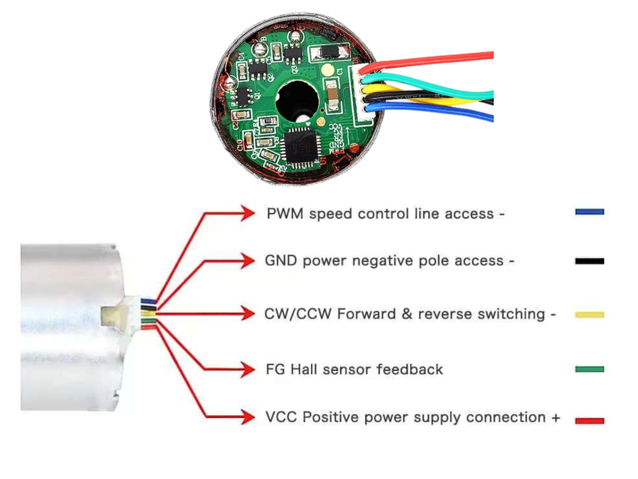 25mm metal bldc gearbox motor tsl gm25 bl2430 wiring