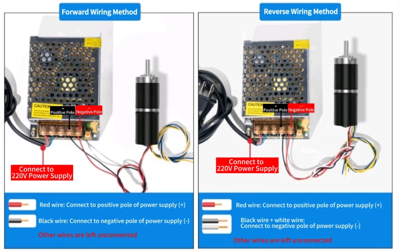 28mm brushless dc planetary motor wiring method2