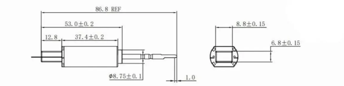 ultrasonic dc motor tsl 1814 drawing