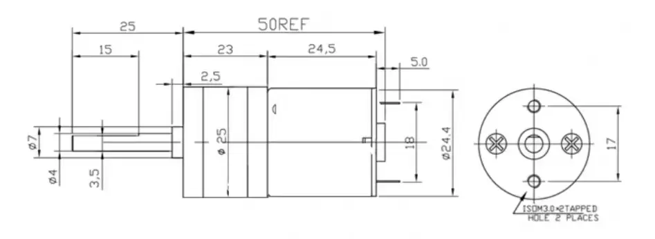 motor with gear reduction tsl gm25 340 long shaft drawing motor with gear reduction tsl gm25 340 long shaft drawing