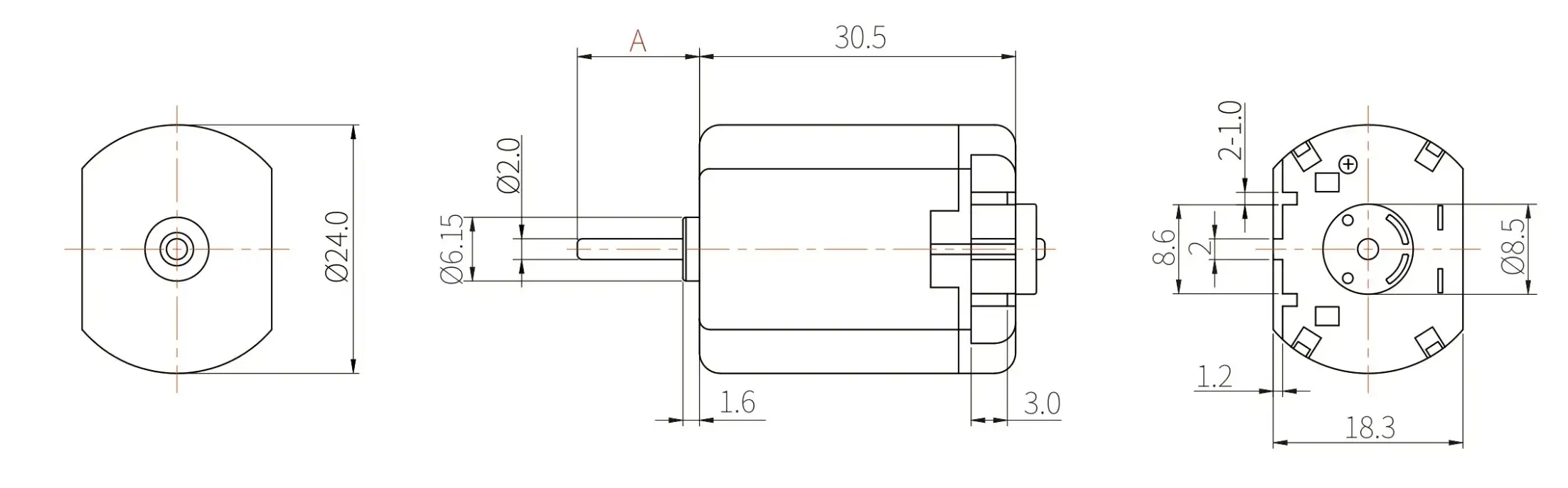 small 12 volt electric motors tsl rs 280a drawing