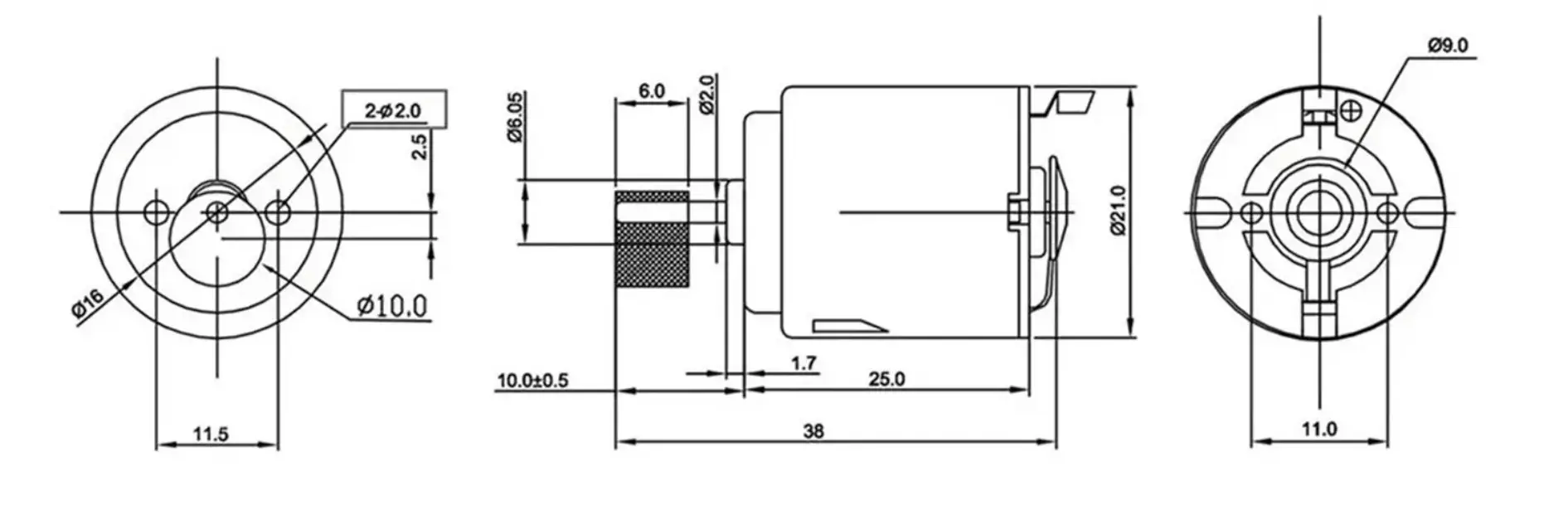 small electric fan motor tsl rs 140 ra drawing