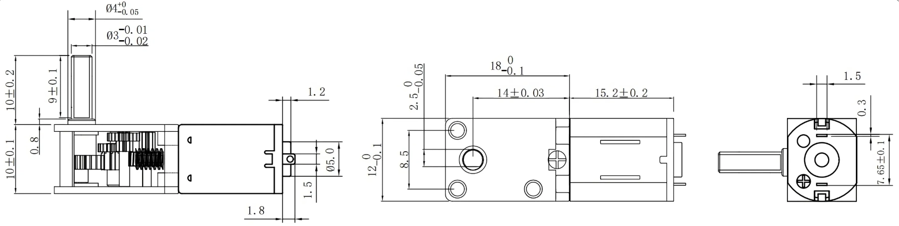 worm drive dc motor tsl 1218gw n20va s drawing
