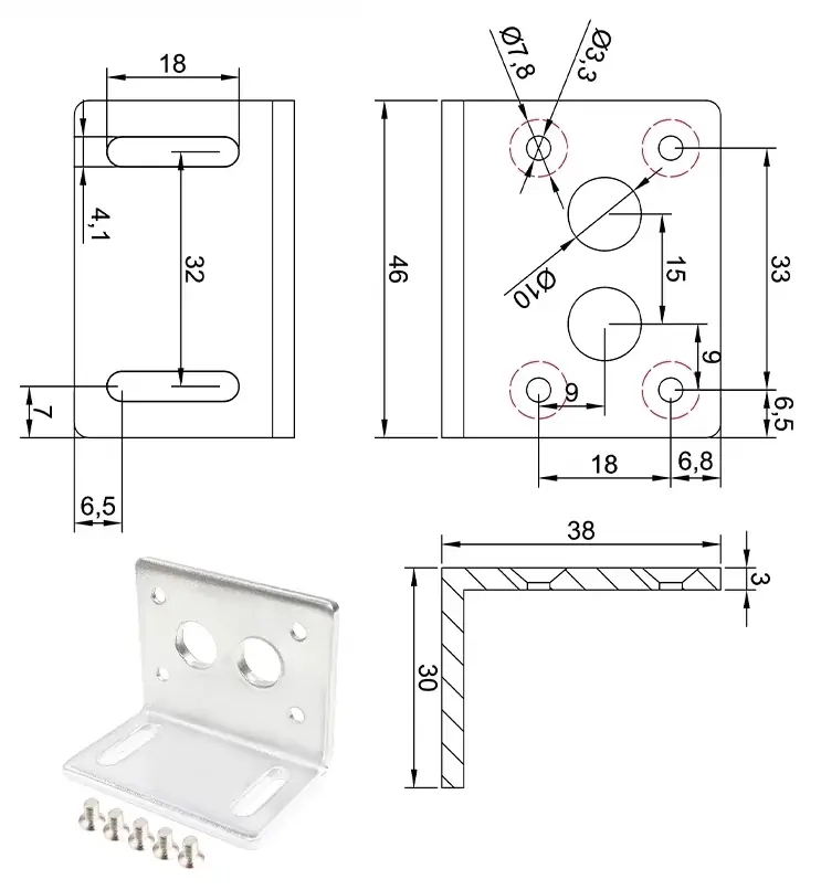worm gear electric motor tsl 4632gw 370 mounting bracket dimensions
