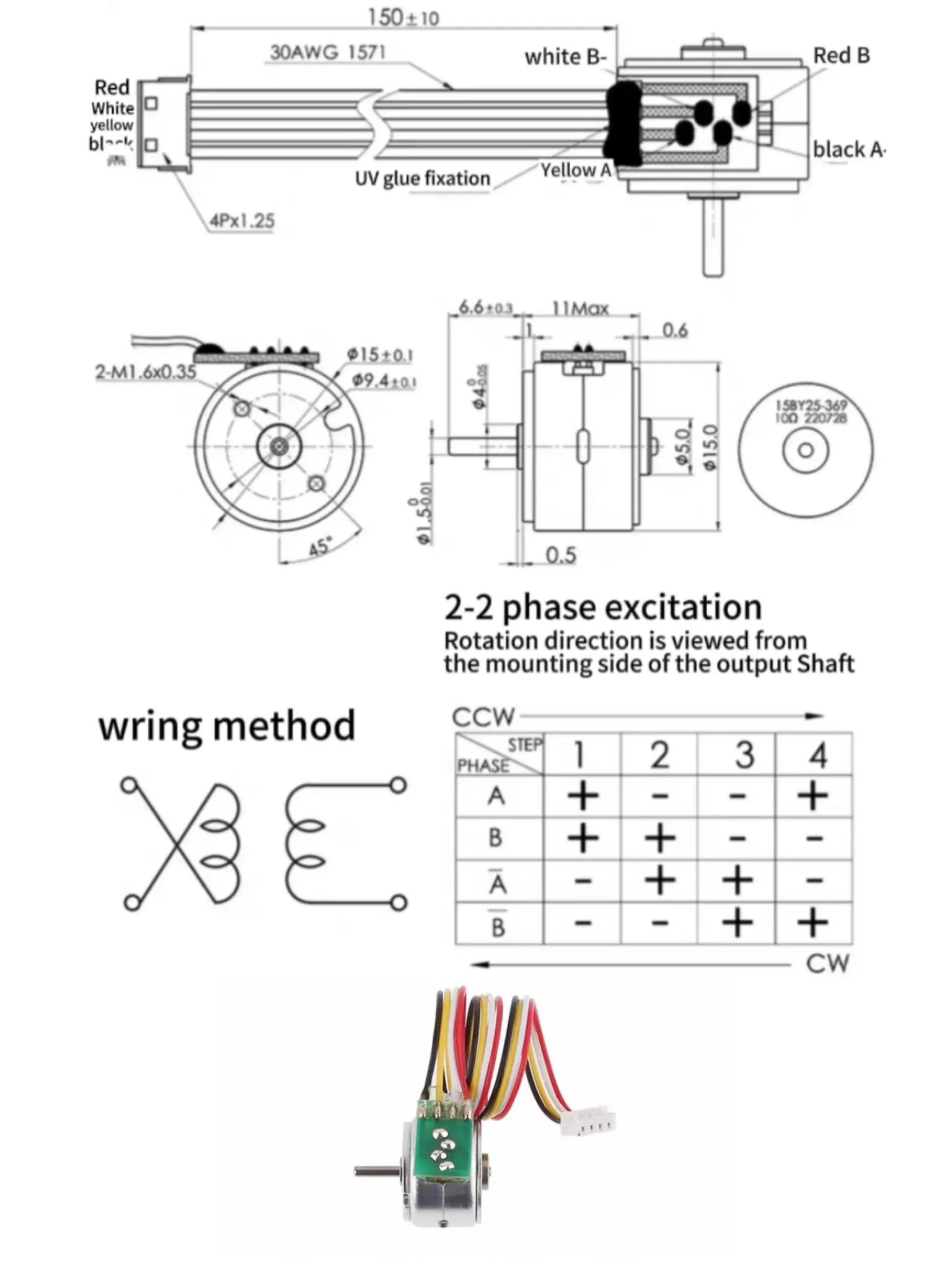 15mm mini stepper motor model tsl sm15 type a drawing 15mm mini stepper motor model tsl sm15 type a drawing