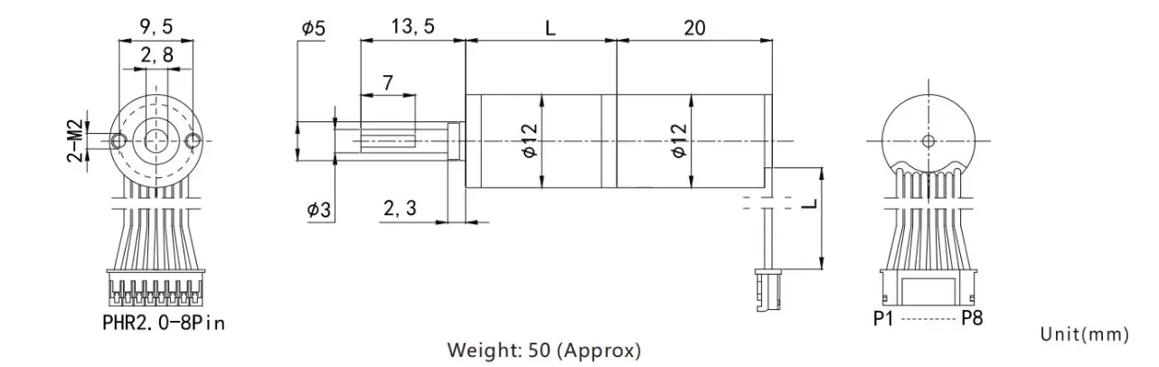coreless brushless dc motor tsl 12gp cbl1220 drawing coreless brushless dc motor tsl 12gp cbl1220 drawing
