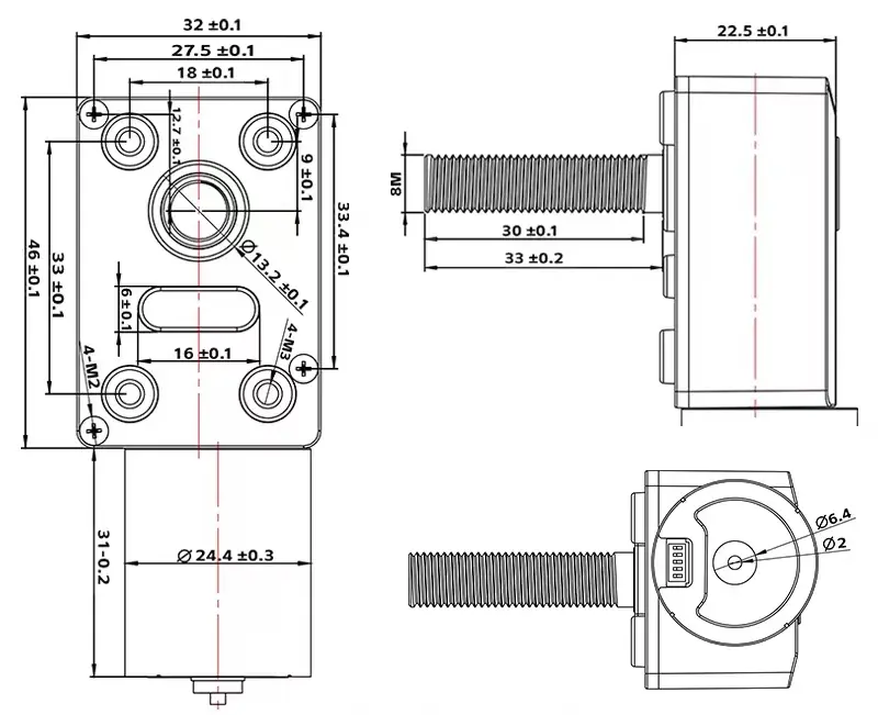 electric motor dc brushless tsl gw4632 bl2430 drawing