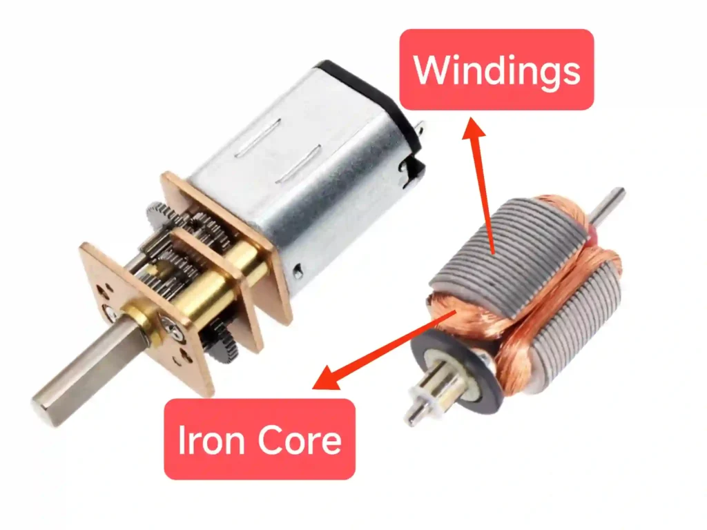 micro brushed dc motor inside rotor