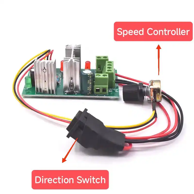 micro brushed dc motor speed controller and direction switch