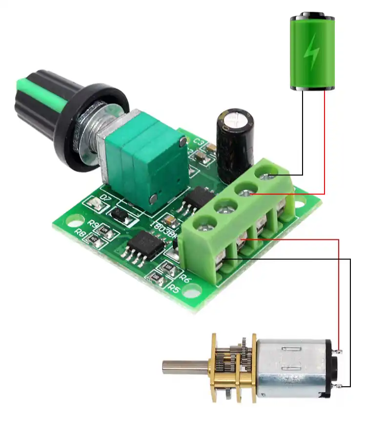 pwm micro brushed dc motor speed controller