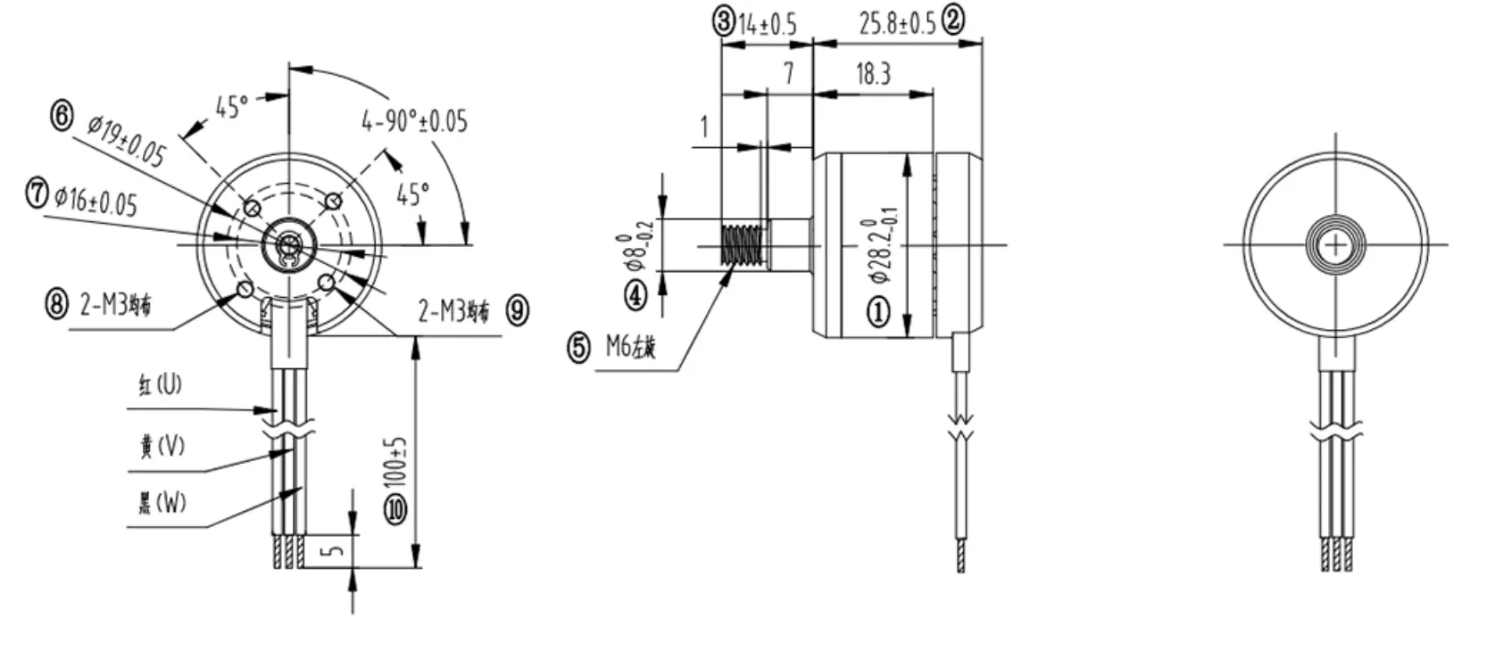 bldc rc electric motor tsl bldc 2826 drawing bldc rc electric motor tsl bldc 2826 drawing