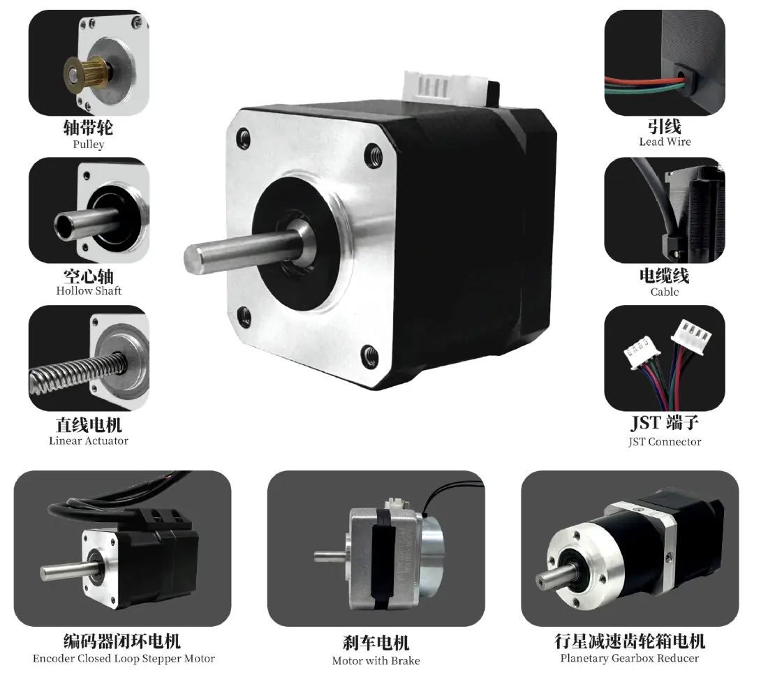 nema hybrid stepper motor customization options