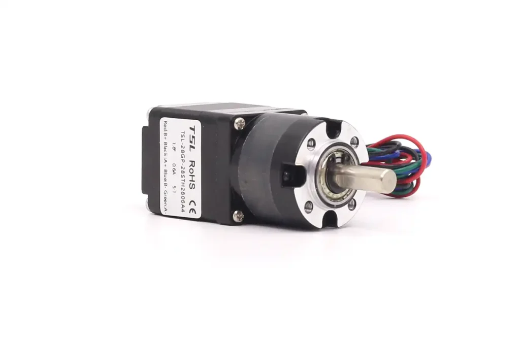 nema 11 geared stepper motor tsl28gp complete front view