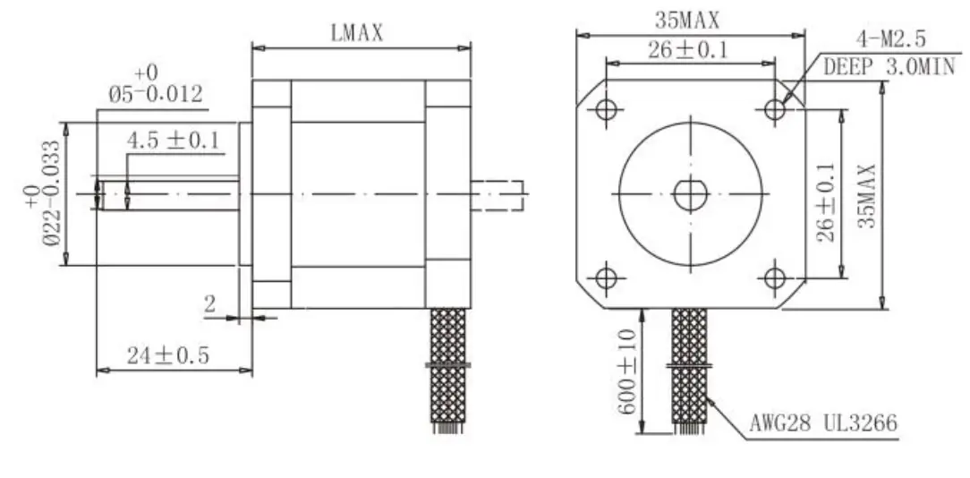 nema 14 stepper motor drawing nema 14 stepper motor drawing