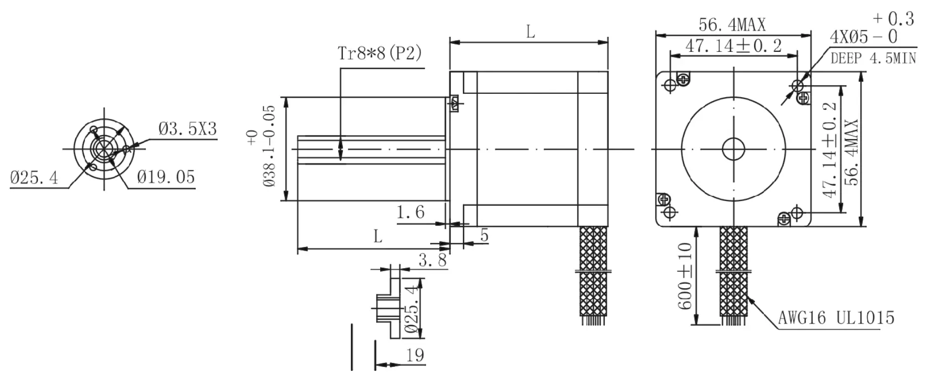 nema 23 linear stepper motor outline drawing updated nema 23 linear stepper motor outline drawing updated