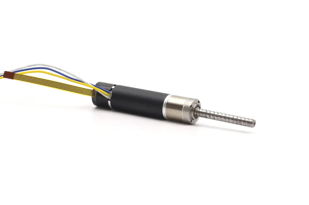 TSL 16mm planetary gear motor with integrated ball screw and ribbon cable