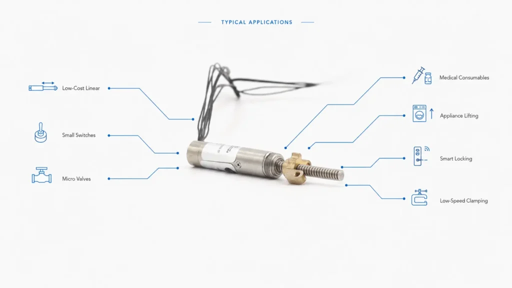 applications of T type lead screw actuators