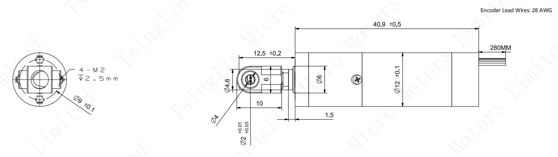 12mm planetary gear linear actuator dimensions tsl 12p1220r