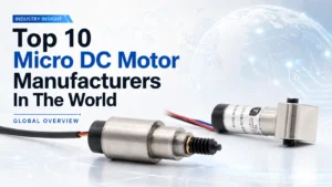 Top 10 micro dc motor manufacturers industry insight report feature image showing precision planetary roller screw actuators and integrated motor drive units for robotic dexterous hands