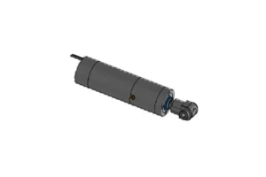 micro lead screw linear actuator with encoder tsl 12p1220r 3D rendering of TSL-12P1220R 12mm micro lead screw linear actuator with planetary gearbox and magnetic encoder
