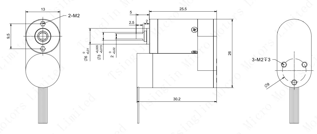 13mm planetary gear motor dimensions