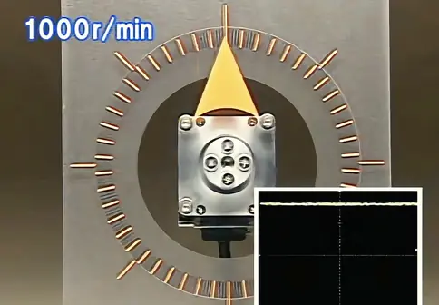 stepper motor 1000 revolution vibration waveform graph