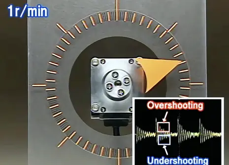stepper motor one revolution vibration waveform graph