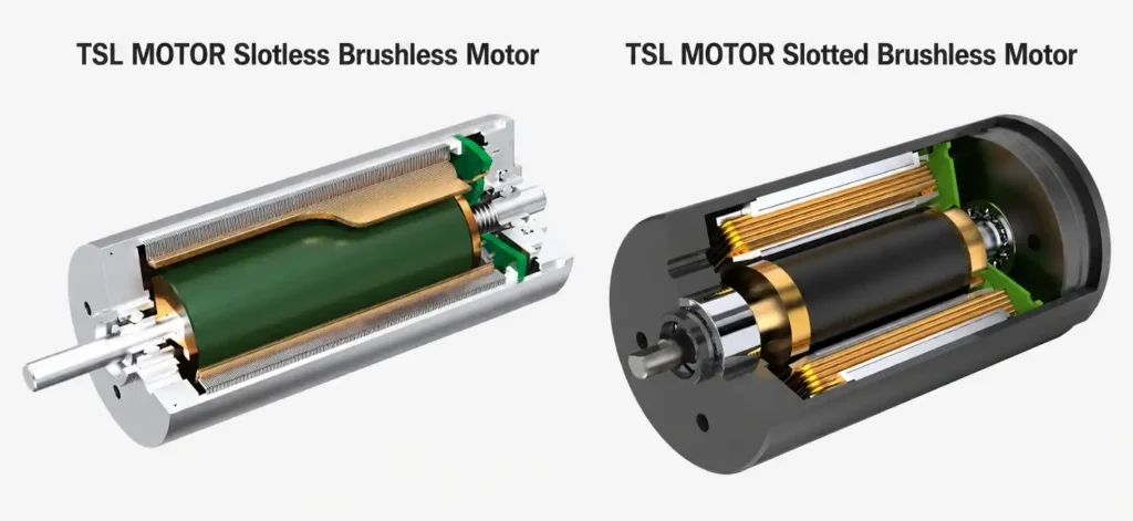 tsl motor slotless and sloted brushless motor design