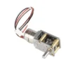 Micro metal geared stepper motor with 10mm precision gear reducer and wiring harness