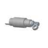3D CAD model of a micro servo worm gear motor with coreless BLDC motor, planetary gearbox, and right-angle worm gear assembly.