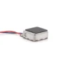 Small haptic motor 8x9x3.5mm with red and blue lead wires and top damping foam
