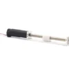 Side view of 12 volt electric linear actuator with TR7 lead screw and white POM slider block
